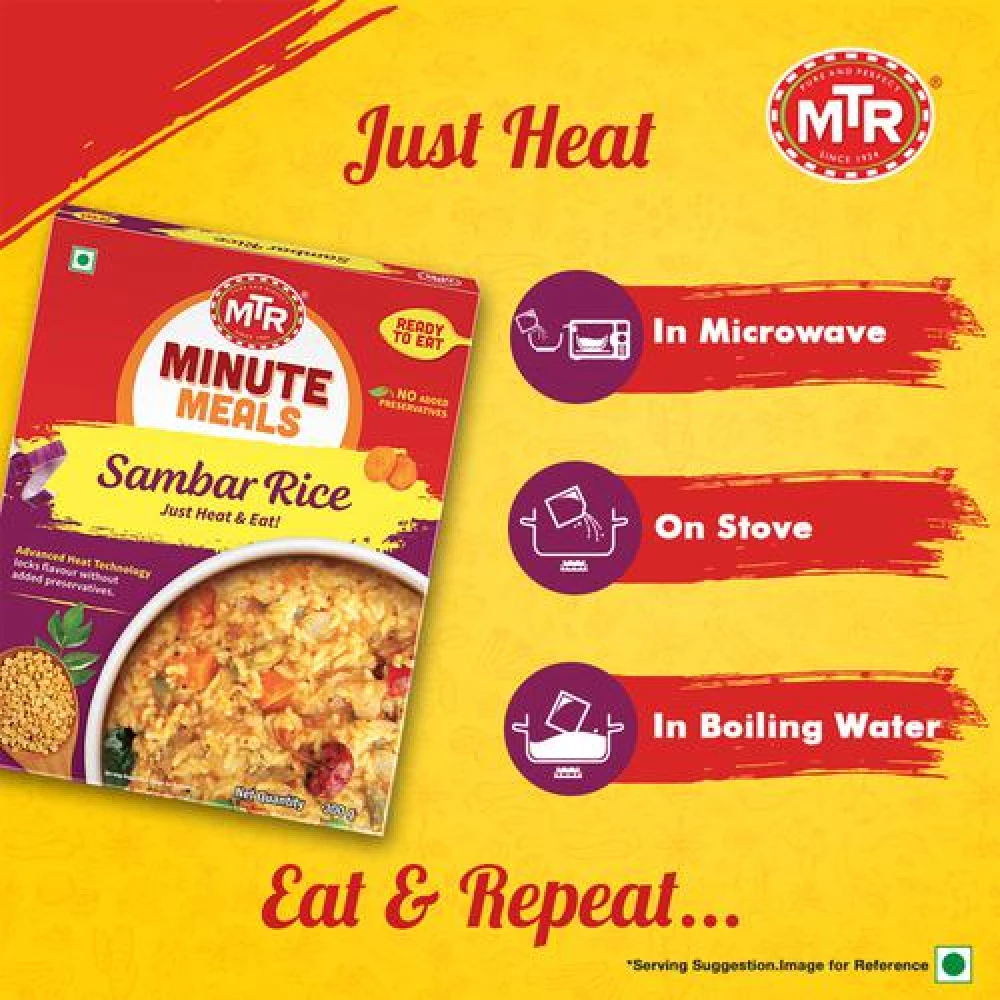 MTR Ready To Eat - Sambar Rice, 300 g Carton-6.webp